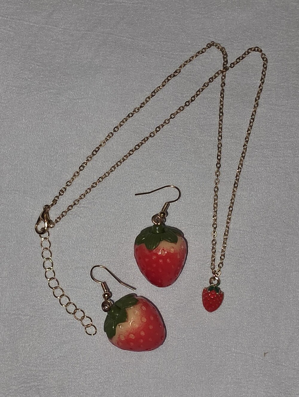 Strawberry Necklace / Earrings